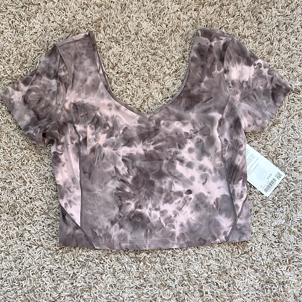 Lululemon Align T-Shirt NWT Size 12 (Large). Diamond Dye Mink Bery Lunar Rock - Picture 4 of 8
